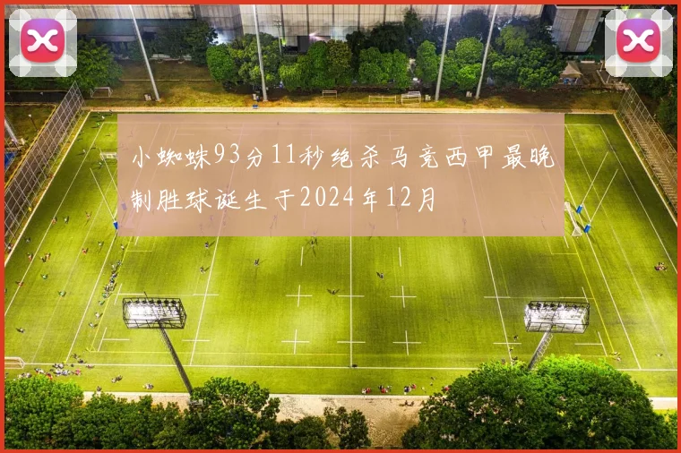 小蜘蛛93分11秒绝杀马竞西甲最晚制胜球诞生于2024年12月